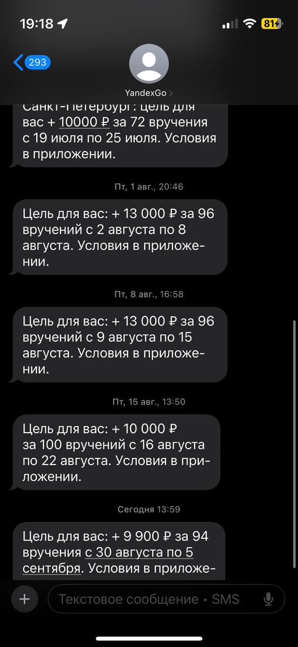 Не понимаю, почему мне так критично снизили, причём не первый раз, до этого при таком объеме 90-100 заказов давали 12/13к, сейчас почему-то прибедняться стали - Санкт-Петербург 29 августа 2025