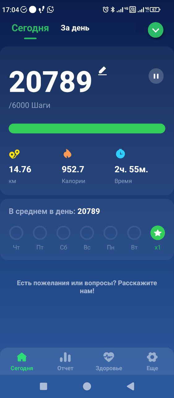 Километраж ногами. С 11 до 16-30 набралось. За два месяца реально похудел - Воронеж 12 ноября 2025