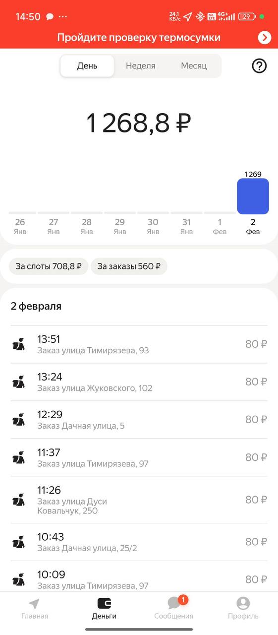 Яндекс Доставка Новосибирск 2 февраля 2026