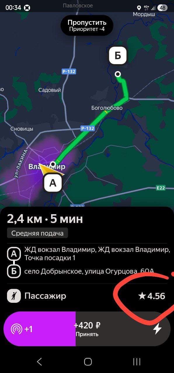 Заработок курьера за день на авто